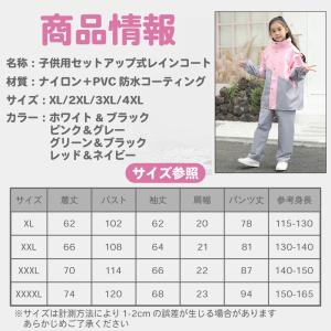 レインコート キッズ セパレート カッパ 上下...の詳細画像3