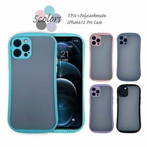 iPhone12 Pro スマホケース iFace型 アイフェイス型 オシャレ フィット感 かわいい 耐衝撃 TPU ハードケース 黒 青 紫 ピンク グレー ブラック ブルー