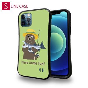 S-LINE ケース iPhoneSE(第三世代) iPhone13 Pro Max Xperia 5 III Xperia 10 III Pixel 5a sense6 釣りざんまい クマさんサケ釣りを楽しむ｜anglers-case