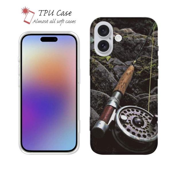 スマホケース ソフトケース TPU フライフィッシングを始める 魚 釣り ルアー iPhone17 ...