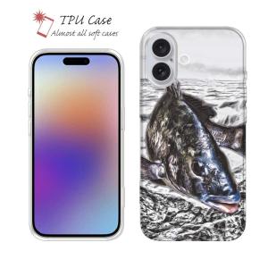 スマホケース ソフトケース TPU ブラックバス 魚 釣り ルアー iPhone17