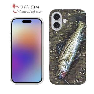 スマホケース ソフトケース TPU ブラックバス 魚 釣り ルアー iPhone17