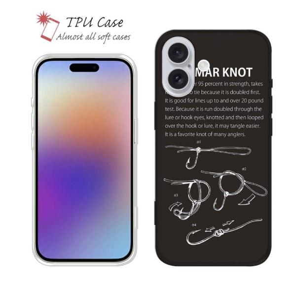 スマホケース ソフトケース TPU パロマーノット(黒) 魚 釣り ルアー iPhone17 Pro...