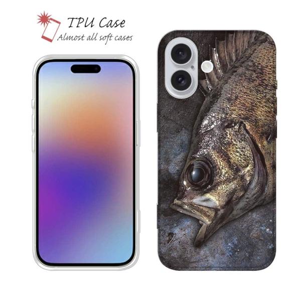 スマホケース ソフトケース TPU メバリングにメバル 魚 釣り ルアー iPhone17 Pro ...