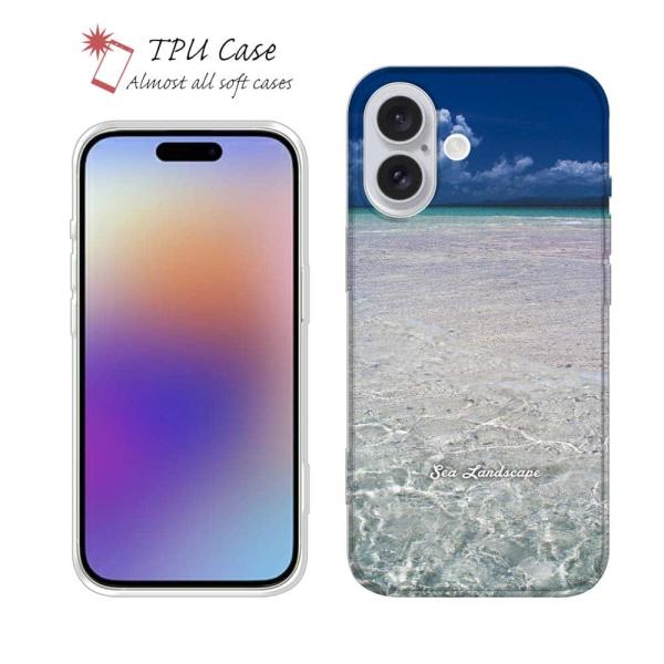 スマホケース ソフトケース TPU 海の風景 夏の海 深海魚 アクアリウム iPhone17 Pro...