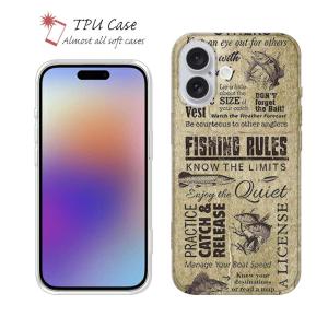 スマホケース ソフトケース TPU WANTED BASS 魚 釣り ルアー iPhone17