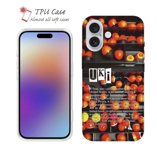 スマホケース ソフトケース TPU ウキ(フカセ釣り用) 魚 釣り ルアー iPhone17 Pro...