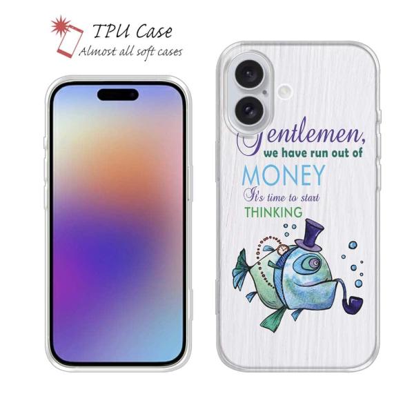 スマホケース ソフトケース TPU ジェントルマンなら常に考えろ 釣り 魚 ルアー iPhone17...