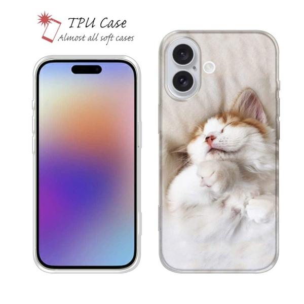 スマホケース ソフトケース TPU 昼寝する猫(ネコ) かわいい ネコ 雑貨 iPhone17 Pr...