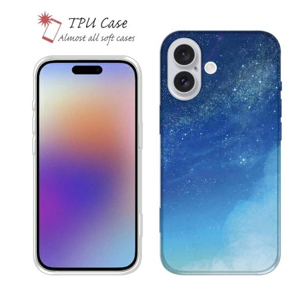 スマホケース ソフトケース TPU Starry Sky 星空 かわいい 宇宙 星 iPhone17...