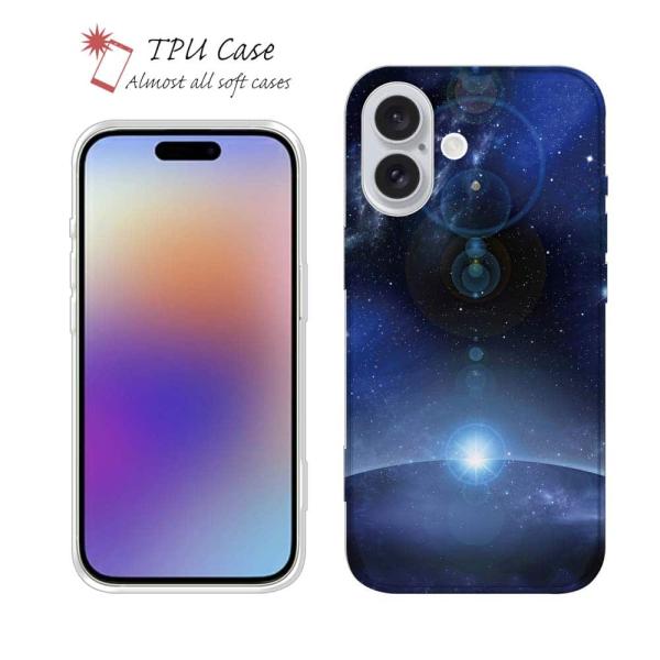 スマホケース ソフトケース TPU 地球の彼方 かわいい 宇宙 星 iPhone17 Pro Max...