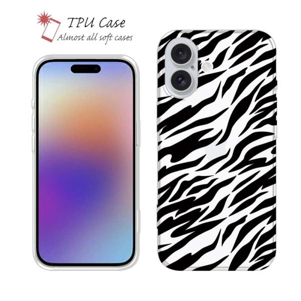 スマホケース ソフトケース TPU アニマル柄(シマウマ) 動物 縞馬 ゼブラ iPhone17 P...