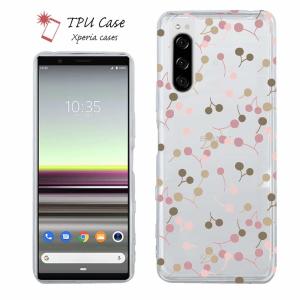 スマホケース Xperia 10 VII 1 VI V ケース TPU ソフト クリア 花柄