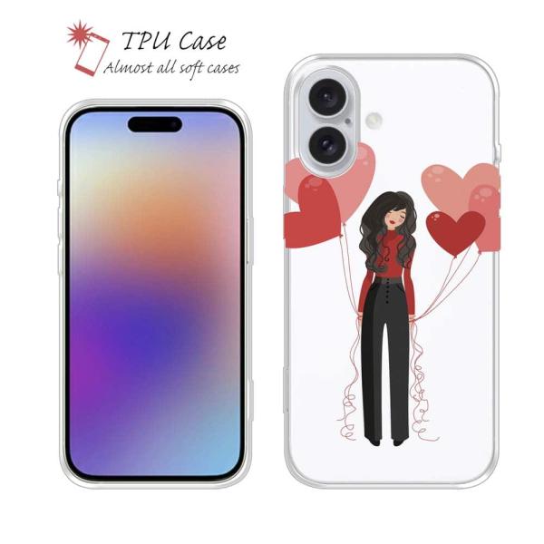 スマホケース ソフトケース TPU 恋する気持ち シンプル イラスト iPhone17 Pro Ma...