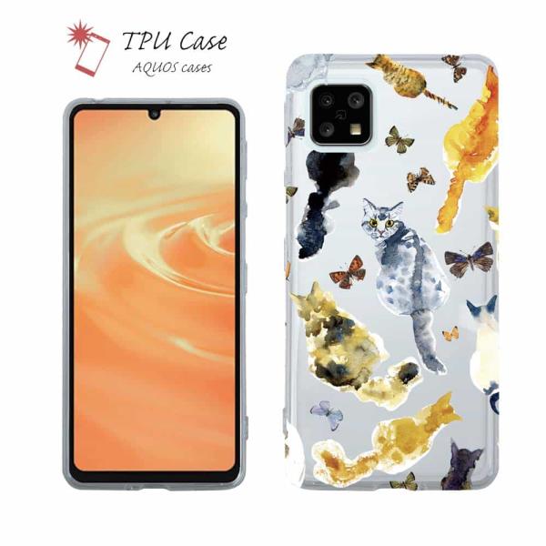 AQUOS ソフトケース 動物 スマホケース AQUOS sense9 R9 Pro wish4 s...