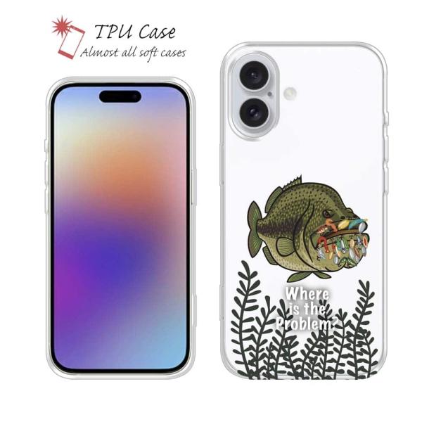 スマホケース ソフトケース TPU 何か問題ある? 魚 釣り ルアー 渓流 毛バリ iPhone17...