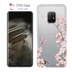 スマホケース arrows Alpha F-51F We2 F-52E FCG02 F-51B FCG01 We2 Plus F-51E ケース TPU ソフト クリア 花柄 チェリーブラッサム おしゃれ かわいい