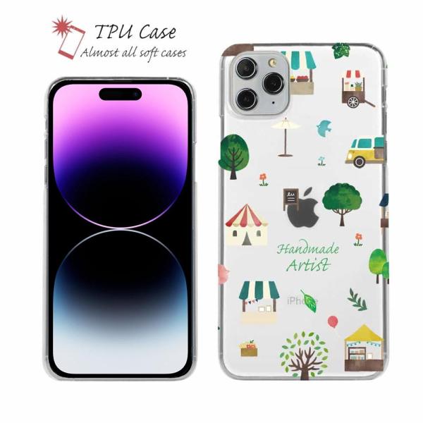 スマホケース ソフトケース TPU ハンドメイドアーティスト かわいい パステルカラー iPhone...