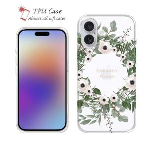 ソフトケース 花柄 スマホケース TPU クレマチス かわいい カラフル 花