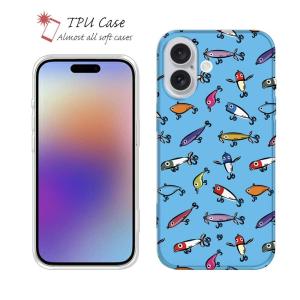 スマホケース ソフトケース 釣りざんまい ルアー好きな少年 魚 ルアー