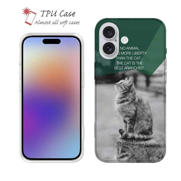 スマホケース ソフトケース TPU ヘミングウェイの猫とは… 猫 ネコ iPhone17 Pro M...