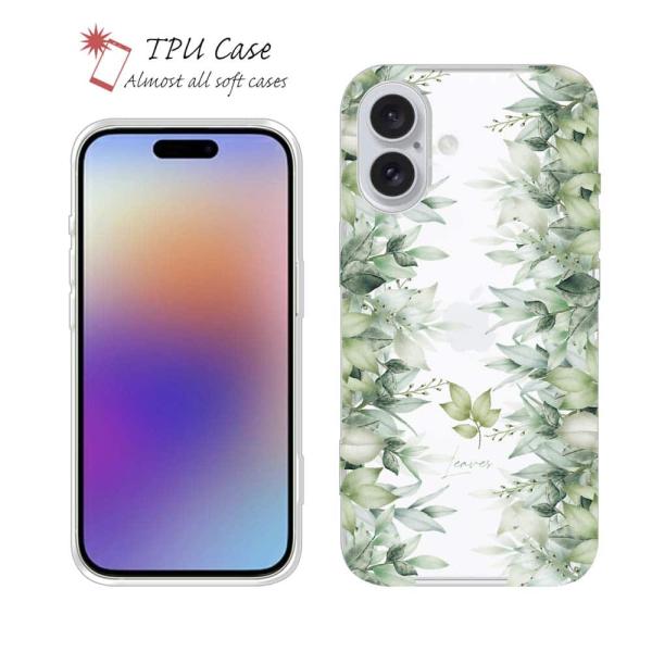 ソフトケース 花柄 スマホケース TPU 新緑の風 No.1 カラフル 花 iPhone17 Pro...