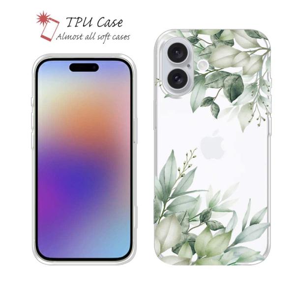 ソフトケース 花柄 スマホケース TPU 新緑の風 No.2 カラフル 花 iPhone17 Pro...