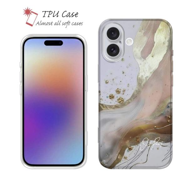 スマホケース ソフトケース TPU 抽象画 アブストラクトアートNo1 iPhone17 Pro M...