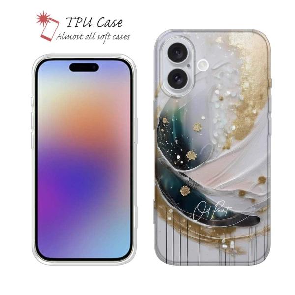 スマホケース ソフトケース TPU 抽象画 アブストラクトアートNo2 iPhone17 Pro M...