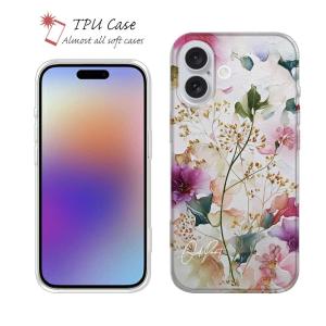 ソフトケース 花柄 スマホケース TPU マゼンタの奔流 カラフル 花 iPhone17 Pro Max iPhone Air iPhone16e Xperia Galaxy AQUOS Pixel