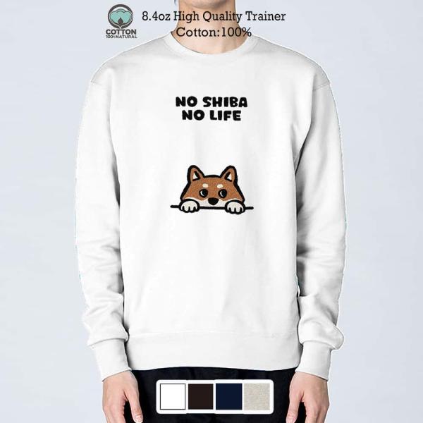 トレーナー 長袖 何か気になる柴犬_赤柴(wakat) 8.4oz (オンス) 綿100% メンズ ...