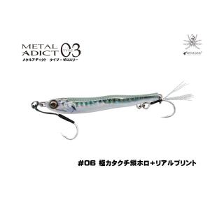 リトルジャック メタル アディクトtype03-30g/#06 極カタクチ縦ホロ＋リアルプリント シーバス・青物 ショアジギング
