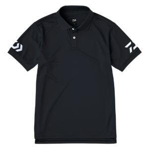 DAIWA ポロシャツ ブラック DAIWA（ダイワ） DE-7925 ブラック×ホワイト Mサイズ（半袖ポロシャツ