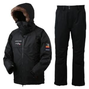 双進 防寒ウェア RL ストレッチウォームスーツ M ブラック 6450 : 釣具