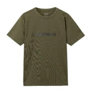 シマノ (Shimano) SH-021W カーキ Mサイズ ドライロゴTシャツ ショートスリーブ｜anglersweb