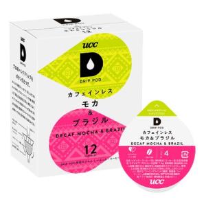 UCC上島珈琲 DRIPPOD カフェインレス モカ＆ブラジル 12杯 ドリップポッド