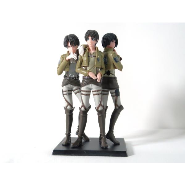 3体セット 月刊進撃の巨人 公式フィギュアコレクション Vol.11 エレン/ミカサ/リヴァイ(スタ...