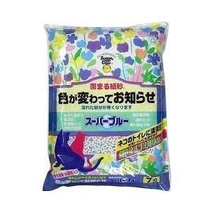 スーパーキャット　スーパーブルー　6.5L　固まる紙砂 /流せる猫砂｜animal-fine