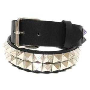 【使用薄め】ウェンディーズ　2段ピラミッドスタッズ　レザーベルト　イングランド製 WENDY'S ウェンディーズ 正規 イギリス製 2-Row Large