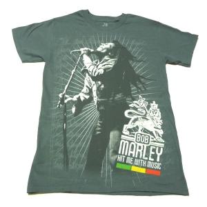 BOB MARLEY  ボブ・マーリー MARLEY HIT ME JUMBO PRINT オフィシャル バンドTシャツ / 2枚までメール便対応可｜animal-rock