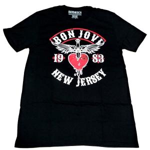 BON JOVI ボンジョヴィ NEW JERSEY 83 オフィシャル バンドTシャツ 1梱包2枚までメール便対応可｜animal-rock
