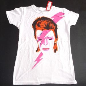 DAVID BOWIE デヴィッドボウイ WATCH THAT MAN JUNIORS Girls Tee レディース オフィシャル バンドTシャツ / 2枚までメール便対応可｜animal-rock