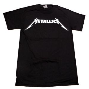 【メール便対応可】METALLICA  メタリカ  BLACK&WHITE LOGO    オフィシャル バンドTシャツ｜animal-rock