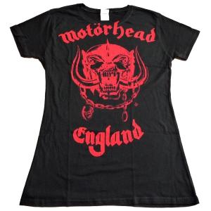 MOTORHEAD モーターヘッド Red England-Girls Tunic Tee レディース オフィシャル バンドTシャツ / 2枚までメール便発送可｜animal-rock