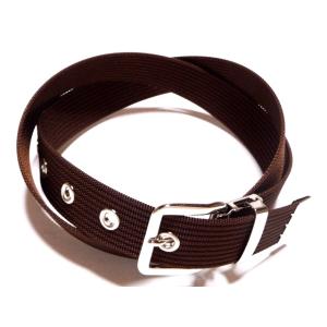 シングルピンベルト ブラウン 茶  32ミリ幅 ナイロン 1Pベルト 作業ベルト 一つ穴 1ピンベルト 日本製 フルサイズ対応