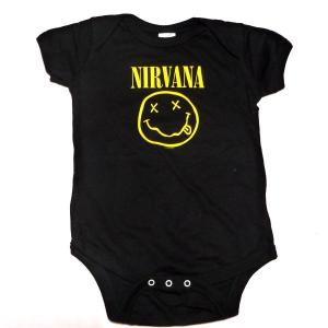 NIRVANA  ニルヴァーナ  SMILE ROMPERオフィシャル バンド ロンパース 【２枚までメール便対応可】｜animal-rock