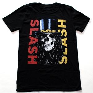 SLASH スラッシュ DOUBLE SLASH SKULL オフィシャル バンドTシャツ 1梱包2枚までメール便対応可｜animal-rock