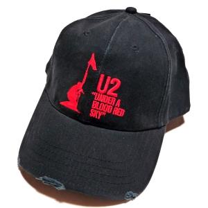 U2 ユーツー UNDER A BLOOD RED SKY CAP オフィシャル ベースボールキャップ /メール便不可｜animal-rock