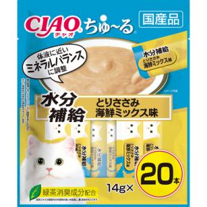 CIAO ちゅ〜る 水分補給 とりささみ 海鮮ミックス味 14ｇ×20本