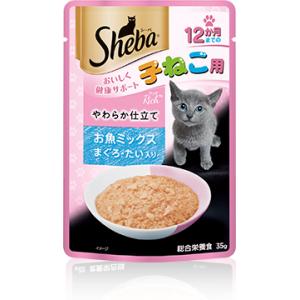 シーバリッチ 12か月までの子ねこ用 お魚ミックス まぐろ・たい入り ３５ｇ